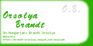 orsolya brandt business card